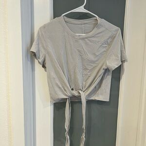 Lululemon Tie Waist breathable short sleeve top shirt tie front size 6
